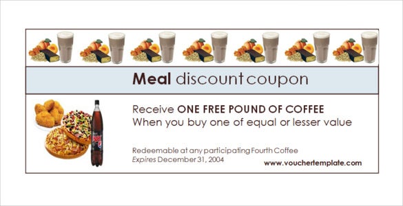 Meal Voucher Template Free Download